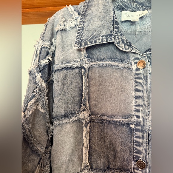 NWOT Blue Denim Long Shirt Dress by Oli & Hali - Picture 3 of 4